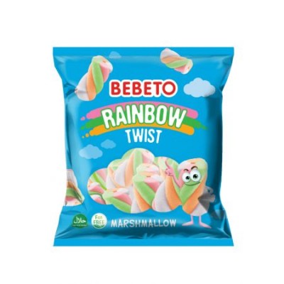 Bebeto Rainbow Twist Marshmallows - Vanilla Flavored